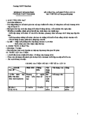 Đề kiểm tra Ngữ văn lớp 10 - Bài viết số 6 - Năm học 2016-2017 - Trường THPT Tân Bình